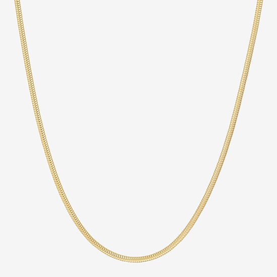 Made in Italy Womens 14K Gold Over Silver 18 Inch Snake Chain Necklace