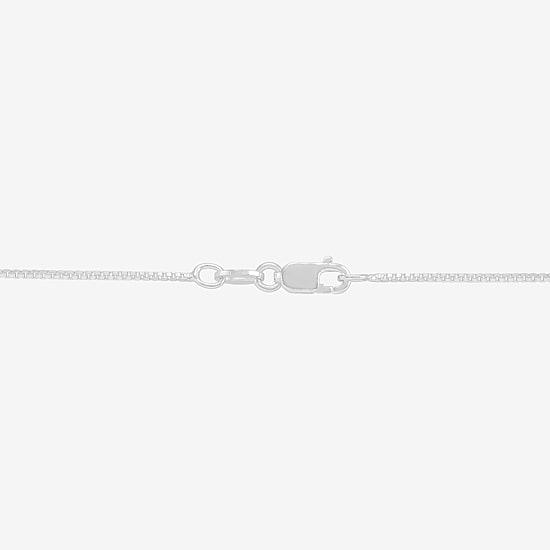 Made in Italy Womens Sterling Silver 9 Inch Solid Box Ankle Bracelet