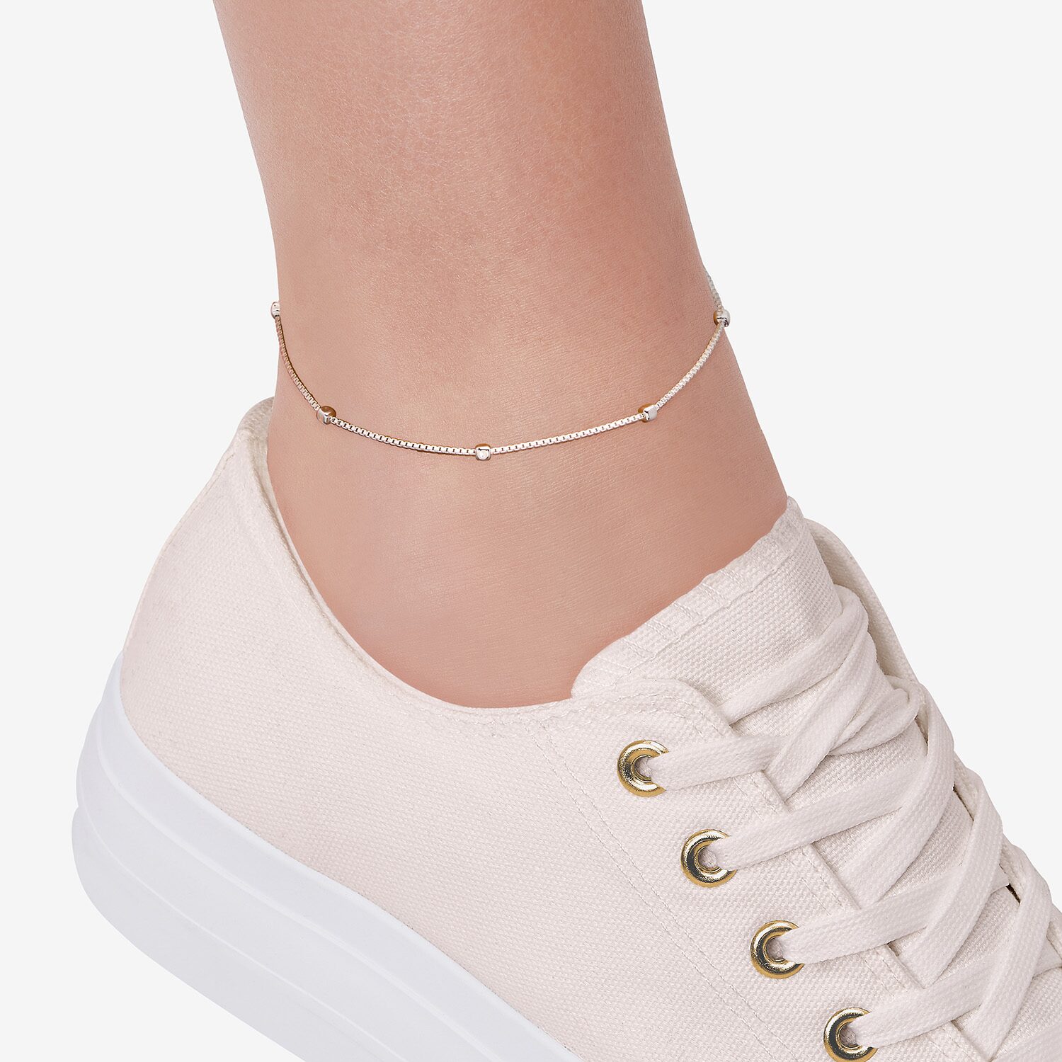 Made in Italy Womens Sterling Silver 9 Inch Solid Box Chain Bracelet