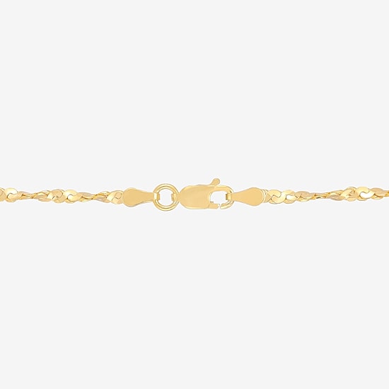 Made in Italy Womens 14K Gold Over Silver 20 Inch Chain Necklace