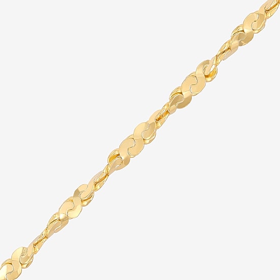 Made in Italy Womens 14K Gold Over Silver 20 Inch Chain Necklace
