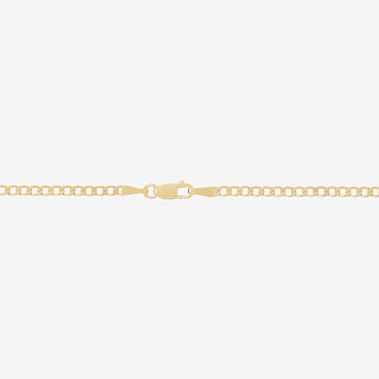 Made in Italy Unisex Adult 18K Gold Over Silver 22 Inch Curb Chain Necklace