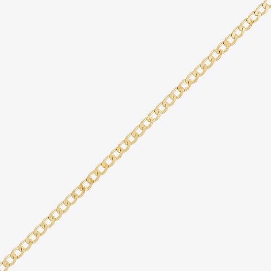 Made in Italy Unisex Adult 18K Gold Over Silver 22 Inch Curb Chain Necklace