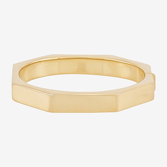 Silver Addiction Womens 14K Gold Over Silver Bangle Bracelet