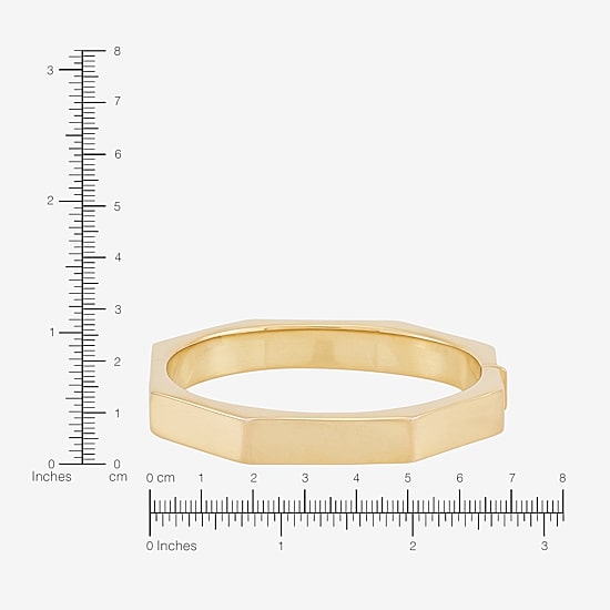Silver Addiction Womens 14K Gold Over Silver Bangle Bracelet