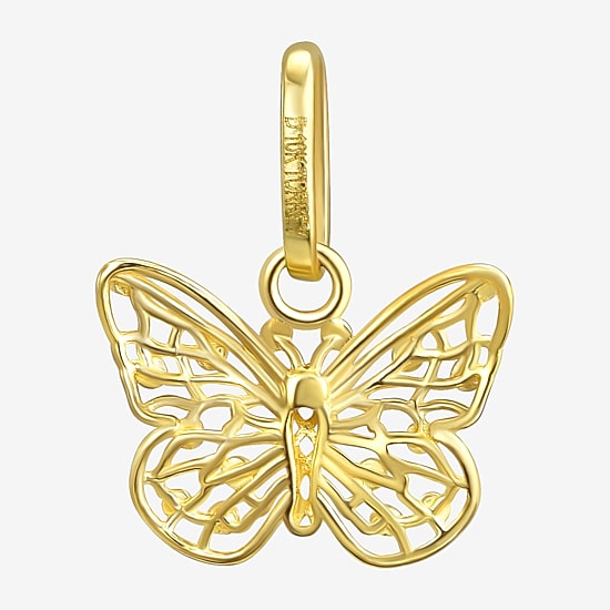 Girls 10K Gold Butterfly Pendant