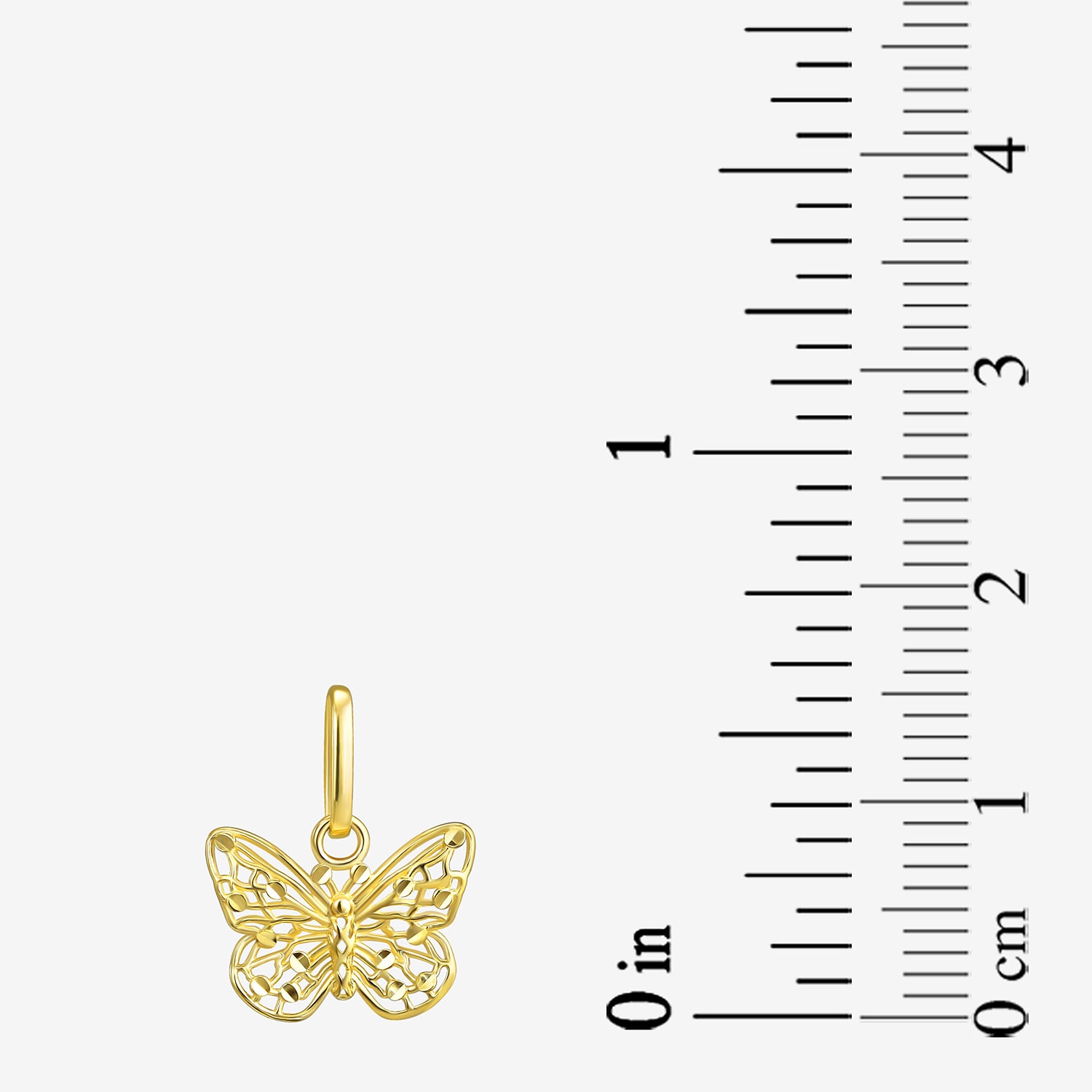 Girls 10K Gold Butterfly Pendant