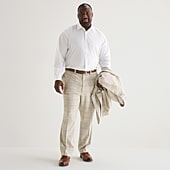Shaquille O'Neal XLG™ Mens Big and Tall Stretch Fabric Regular Fit Plaid Flat Front Suit Pant