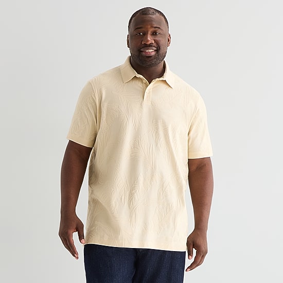Shaquille O'Neal XLG™ Big and Tall Mens Regular Fit Short Sleeve Polo Shirt
