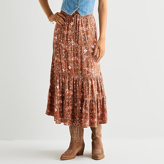 Arizona Womens Juniors Maxi Skirt