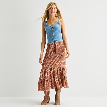 Black Label by Evan-Picone Knit Womens Mid Rise Maxi Skirt - JCPenney