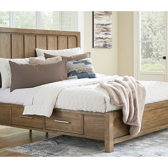 Signature Design by Ashley Cortez Panel Bed with 4 Storage Drawers