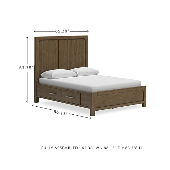 Signature Design by Ashley Cortez Panel Bed with 4 Storage Drawers