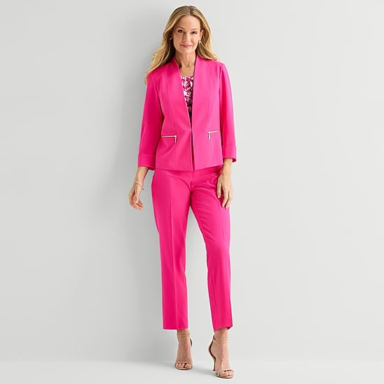 Black Label by Evan-Picone Womens Classic Fit Suit Jacket