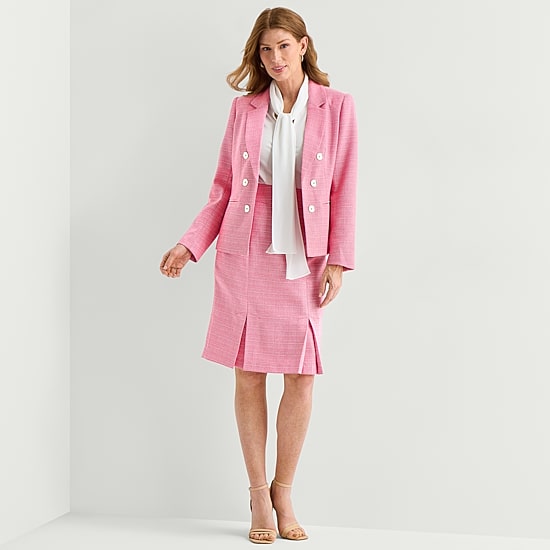 Black Label by Evan-Picone Tweed Womens Suit Skirt