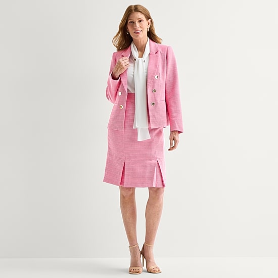 Black Label by Evan-Picone Tweed Womens Suit Skirt