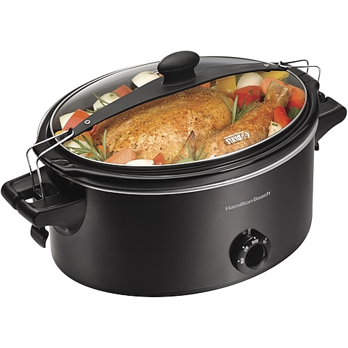 Hamilton Beach Stay Or Go 6qt Oval Slow Cooker One Size Black