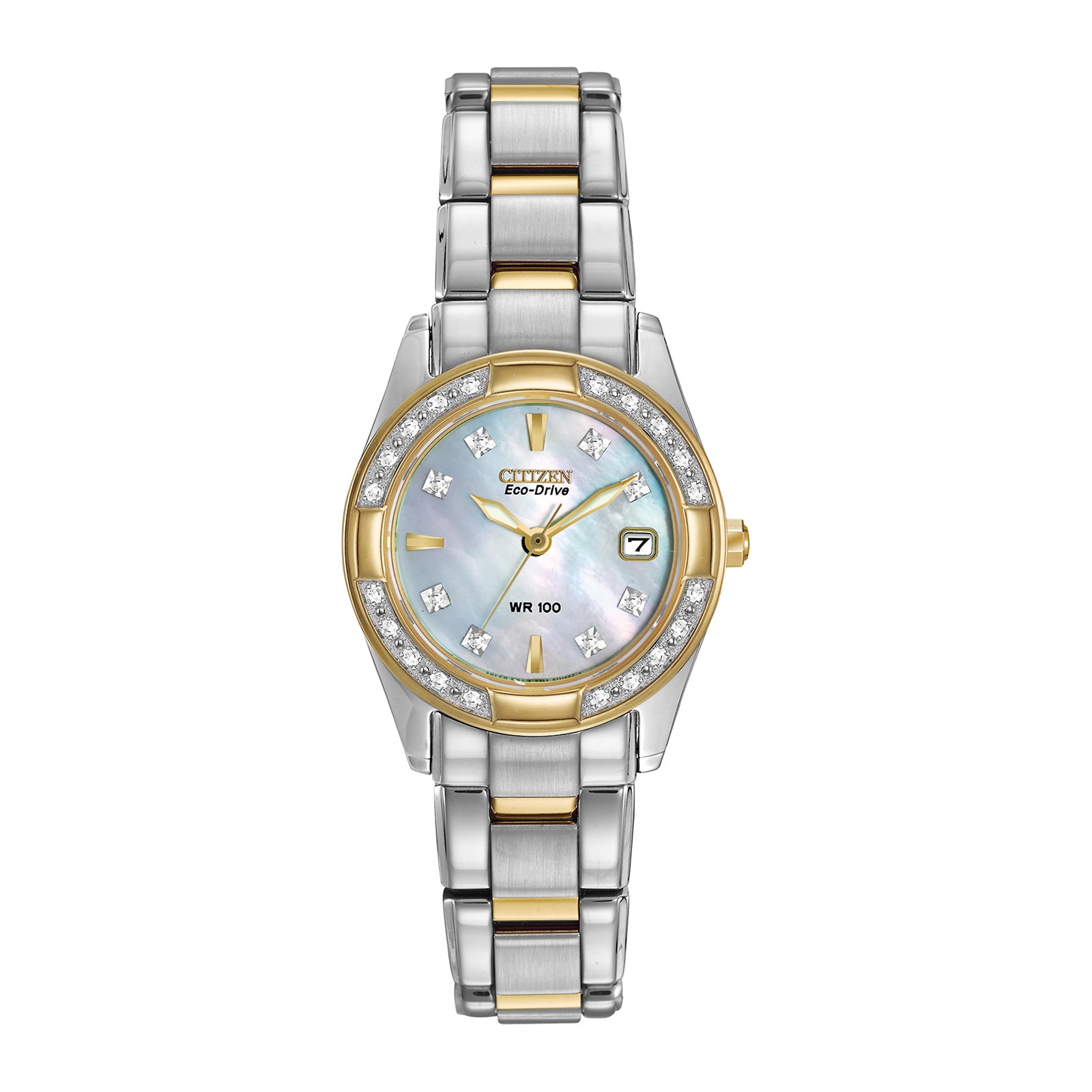 Citizen® Eco-Drive® Regent Womens Diamond-Accent Mother-of-Pearl