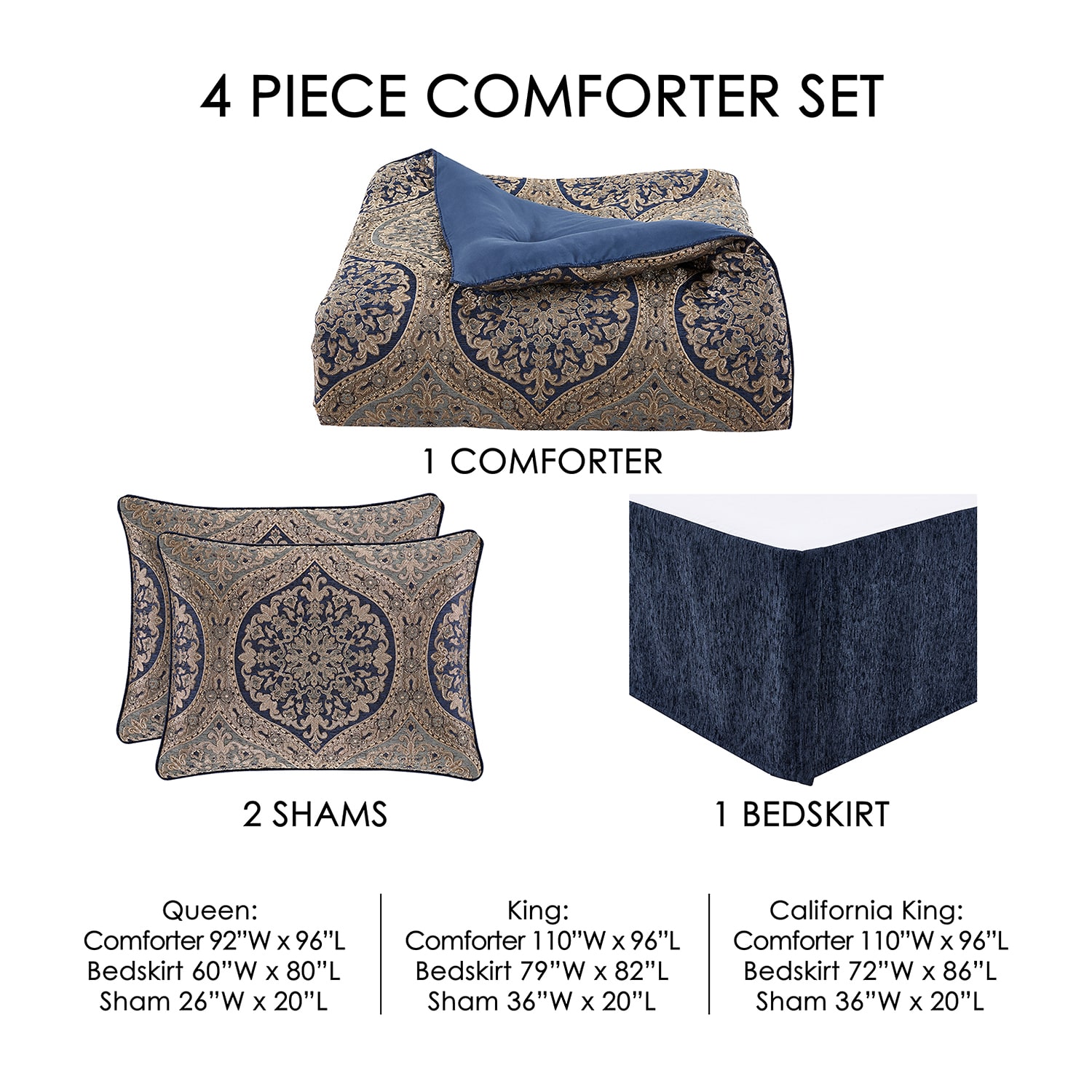 Queen Street Bayonne 4-Pc. Comforter Set