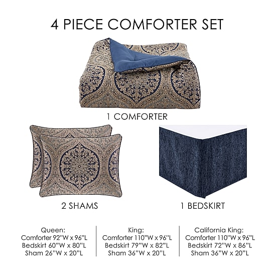 Queen Street Bayonne 4-Pc. Comforter Set