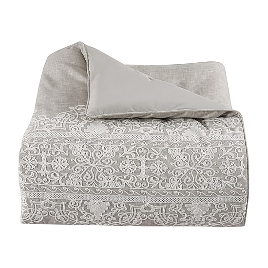 Queen Street Annie 4-pc. Damask + Scroll Comforter Set