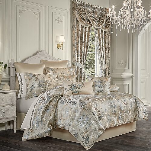 Queen Street Jillian 4-Pc. Jacquard Heavyweight Comforter Set, One Size, Blue