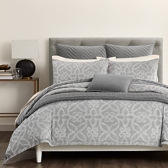 Fieldcrest Luxury Woven 3-pc. Damask + Scroll Duvet Cover Set