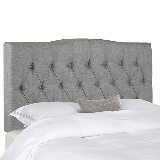 Axel Polyester Upholstered Tufted Nailhead Trim Headboard