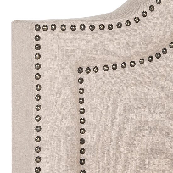 Theron Upholstered Bed w/nail-head trim