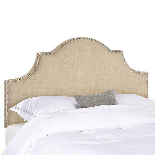 Hallmar Linen Upholstered Headboard, One Size, Beige