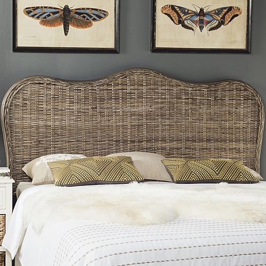 Imelda Upholstered Rattan Headboard