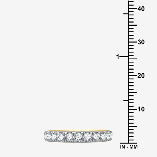 (H-I / I1) Womens 3MM 1 CT. T.W. Lab Grown White Diamond 10K Gold Wedding Band