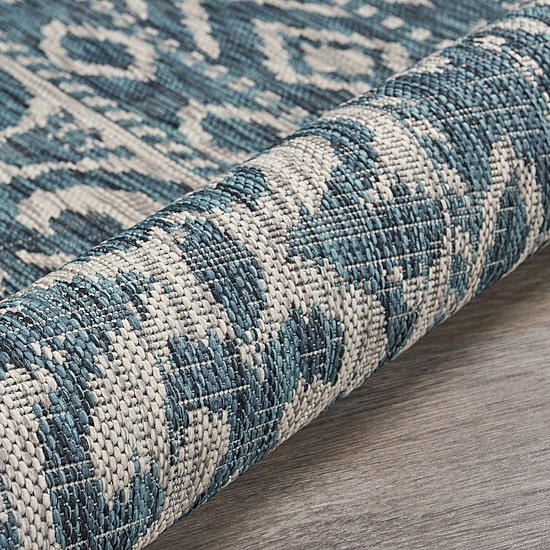 Sylvestra Entwined Geometric 7'6"X7'6" Indoor Outdoor Round Area Rug