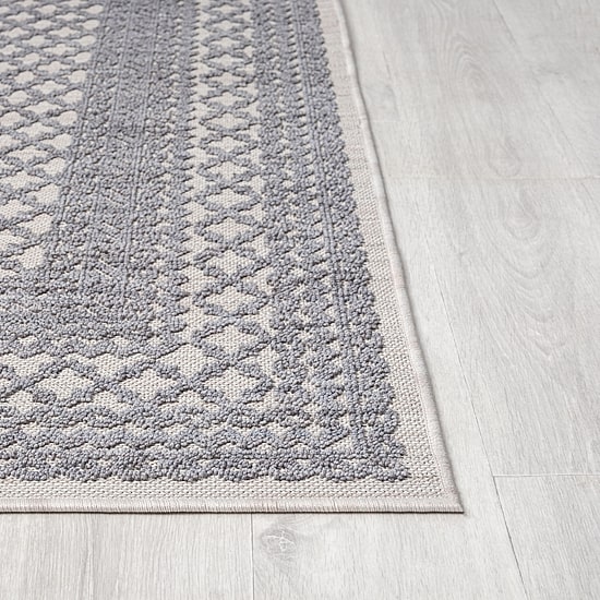 Winona Lightly Bordered PET Yarn Indoor Outdoor Rectangular Area Rug