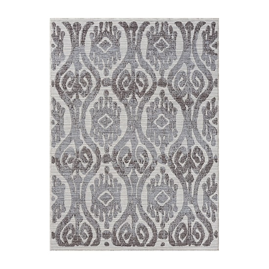 Winona Damask PET Yarn Indoor Outdoor Rectangular Area Rug