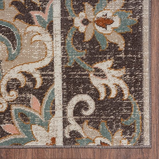 Anica Eclectic Medallion Floral Indoor Outdoor Rectangular Area Rug