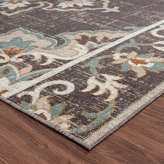 Anica Eclectic Medallion Floral Indoor Outdoor Rectangular Area Rug