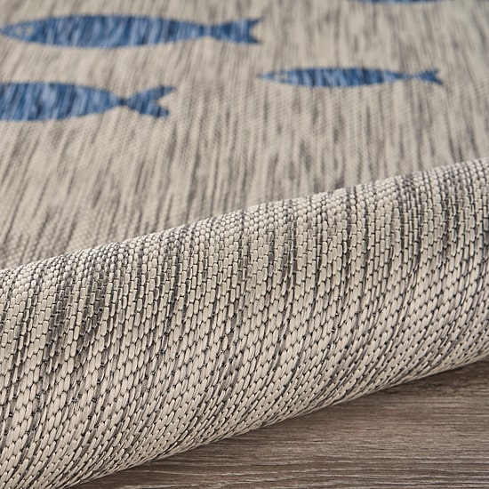 Catherine School Of Fish Indoor Outdoor Rectangular Area Rug