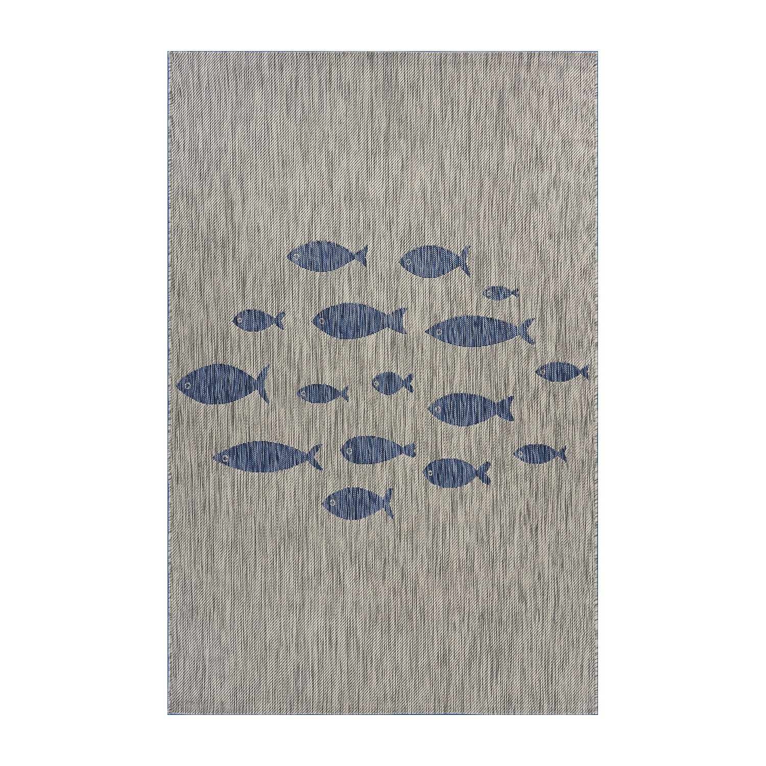 Catherine School Of Fish Indoor Outdoor Rectangular Area Rug