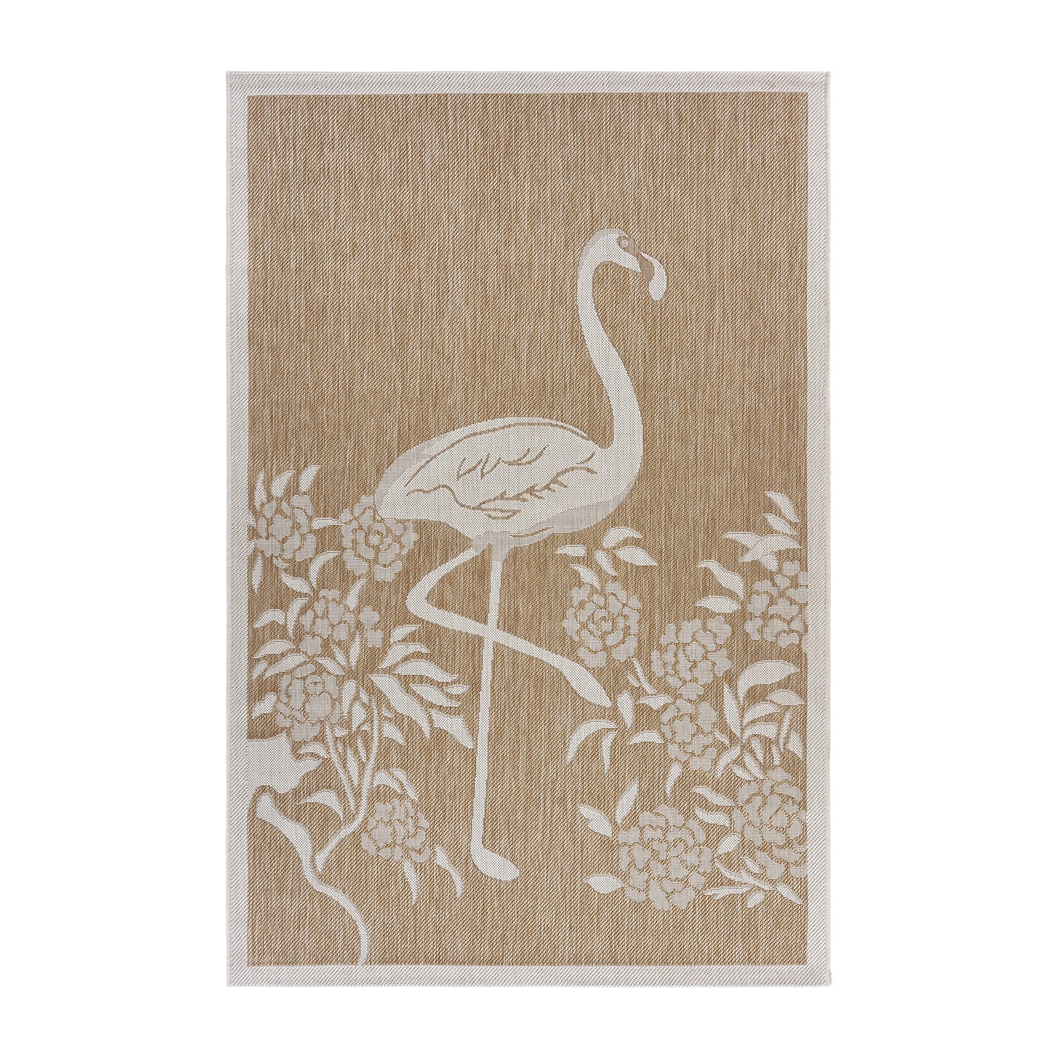 Catherine Tropical Flamingo Indoor Outdoor Rectangular Area Rug