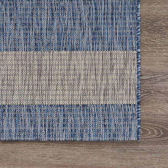 Catherine Coastal Striped Indoor Outdoor Rectangular Area Rug