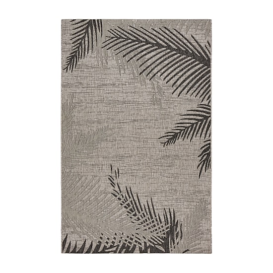 Celeste Coastal Palm Leaf Indoor Outdoor Rectangular Area Rug