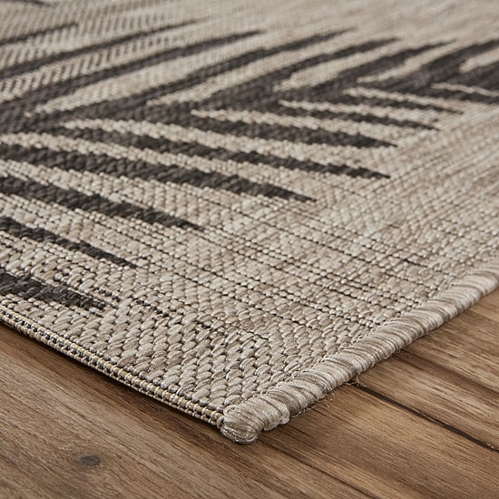 Celeste Coastal Palm Leaf Indoor Outdoor Rectangular Area Rug