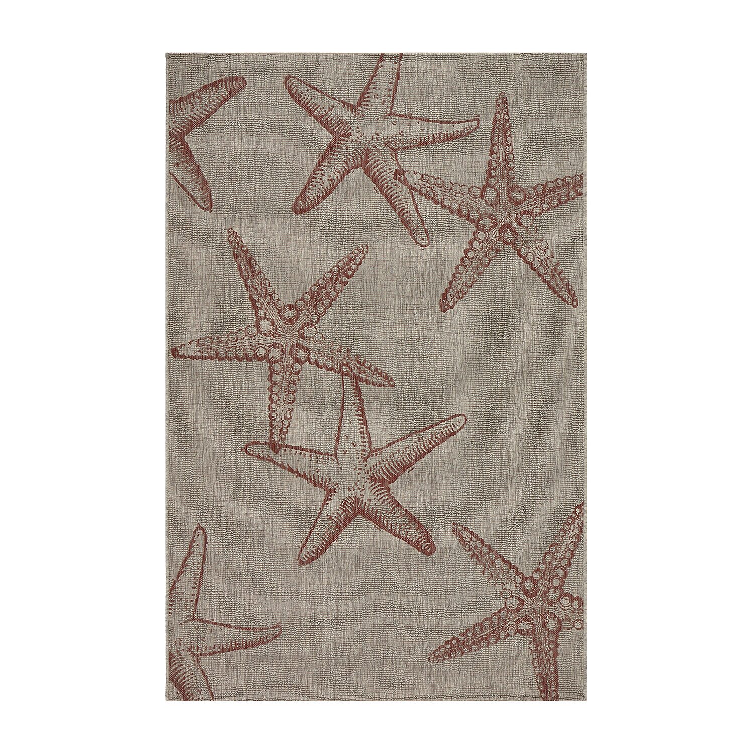 Celeste Starfish Indoor Outdoor Rectangular Area Rug