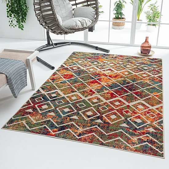 Corazon Multicolor Eclectic Indoor Outdoor Rectangular Area Rug