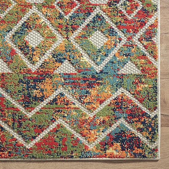 Corazon Multicolor Eclectic Indoor Outdoor Rectangular Area Rug