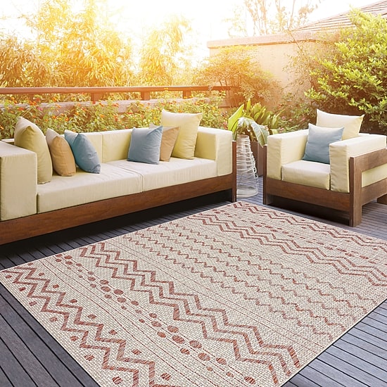 Sylvestra Collective Adornment Indoor Outdoor Rectangular Area Rug