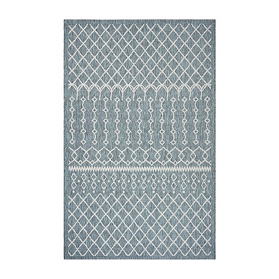 Sylvestra Serene Array Indoor Outdoor Rectangular Area Rug