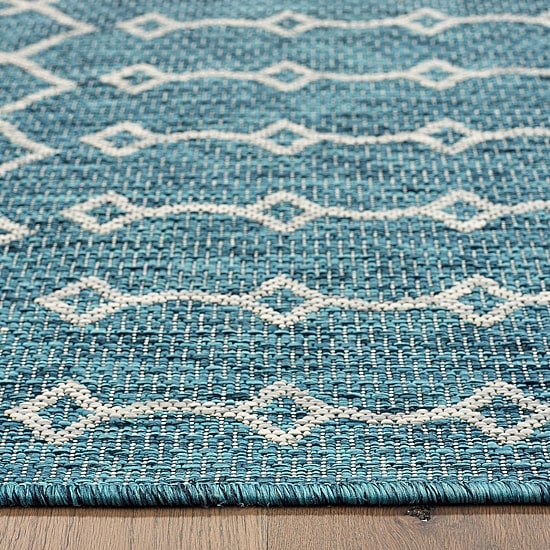 Sylvestra Serene Array Indoor Outdoor Rectangular Area Rug