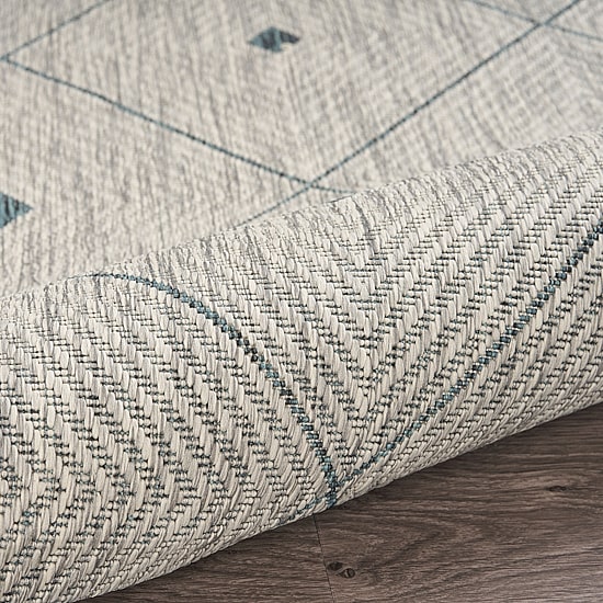 Sylvestra Minimal Diamonds Indoor Outdoor Rectangular Area Rug